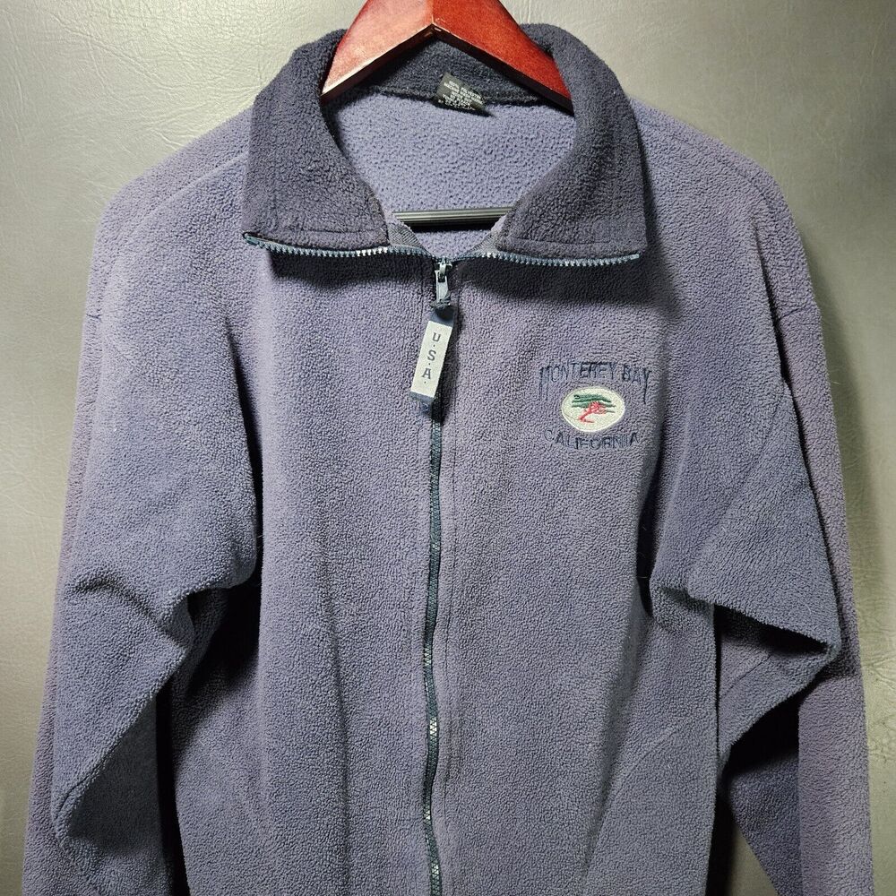 Vintage Monterey Bay Sweater Medium Embroidered Logo 90s Grunge Outdoor Y2K